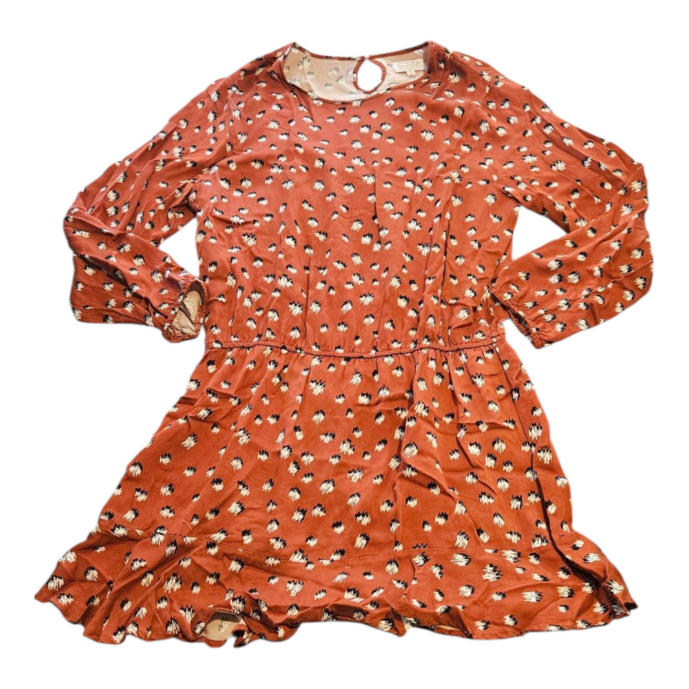 Mudpie Large Red Long Sleeve Short Dress
